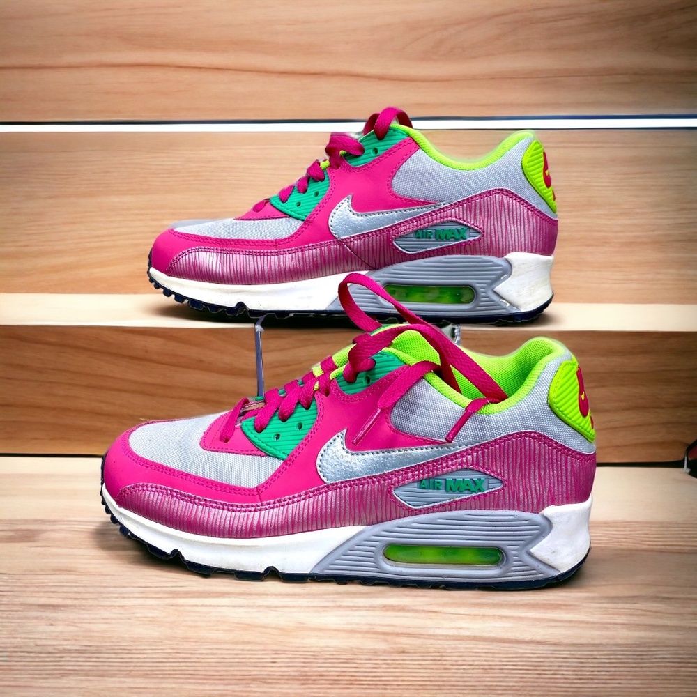 Nike Air Max 90 Wolf Grey/Flash Lime/Dark Green Grey Metallic Platinum